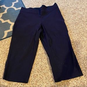 Navy Blue Cropped Trousers